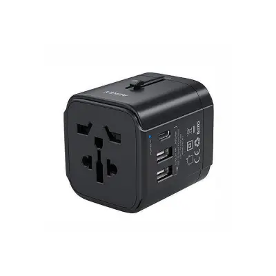Aukey PA TA01 Universal Travel Adapter With USB C and USB A Ports